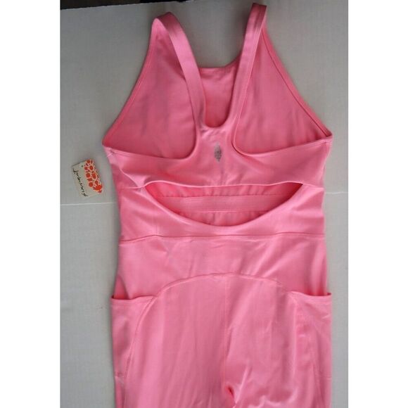 Free People Movement OB1905408 Women's Sz Small Hot Pink One Piece Jumpsuit - Picture 9 of 11